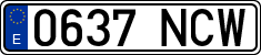 License plates of Spain, Ordinary (2000)