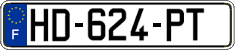 French license plate, SIV (ordinary)