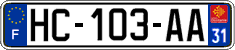 French license plate, SIV (ordinary)