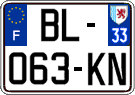 French license plate, SIV (ordinary)