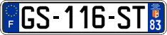 French license plate, SIV (ordinary)