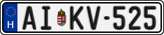 license plates of Hungary, Regular plates (2022)