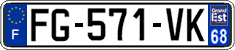 French license plate, SIV (ordinary)