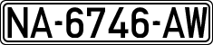 License plates of Spain, 1971 year series
