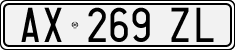 License plate of Italy, Cars (1994 year series)