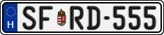 license plates of Hungary, Regular plates (2022)