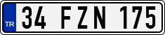 License plate of Turkey, Regular plates