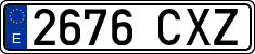 License plates of Spain, Ordinary (2000)
