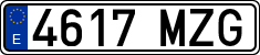 License plates of Spain, Ordinary (2000)