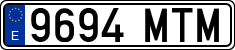 License plates of Spain, Ordinary (2000)