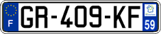 French license plate, SIV (ordinary)