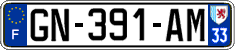 French license plate, SIV (ordinary)