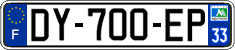 French license plate, SIV (ordinary)