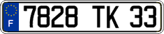 French license plate, FNI