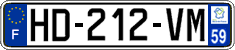 French license plate, SIV (ordinary)