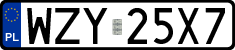 License plates of Poland, Regular car plates