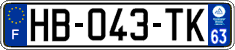 French license plate, SIV (ordinary)