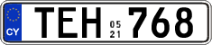 License plate of Cyprus, Regular plates