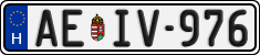 license plates of Hungary, Regular plates (2022)