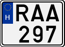 license plates of Hungary, Cars (1990)