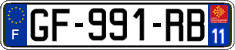 French license plate, SIV (ordinary)