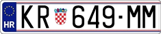 License plate of Croatia, Regular plates