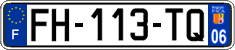 French license plate, SIV (ordinary)
