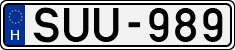license plates of Hungary, Cars (1990)