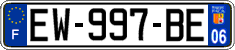 French license plate, SIV (ordinary)