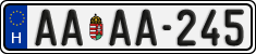 license plates of Hungary, Regular plates (2022)