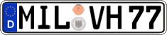 German license plate, Regular plates
