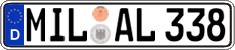 German license plate, Regular plates