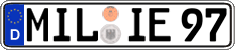 German license plate, Regular plates