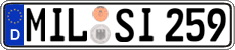 German license plate, Regular plates