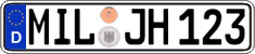 German license plate, Regular plates