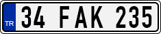 License plate of Turkey, Regular plates
