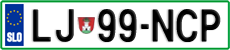 License plate of Slovenia, Cars