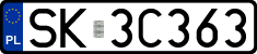 License plates of Poland, Regular car plates