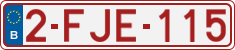 License plate of Belgium, Regular plates (2010)