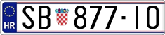 License plate of Croatia, Regular plates