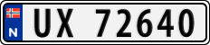 License plate of Norway, Cars