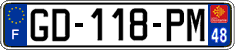 French license plate, SIV (ordinary)