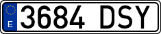 License plates of Spain, Ordinary (2000)