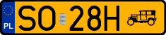 License plates of Poland, Oldtimers