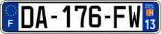 French license plate, SIV (ordinary)