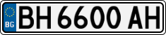 License plate of Bulgaria, Cars