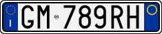 License plate of Italy, Cars (1994 year series)