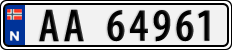 License plate of Norway, Cars