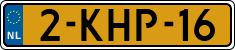License plate of the Netherlands, Cars