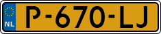 License plate of the Netherlands, Cars